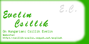 evelin csillik business card